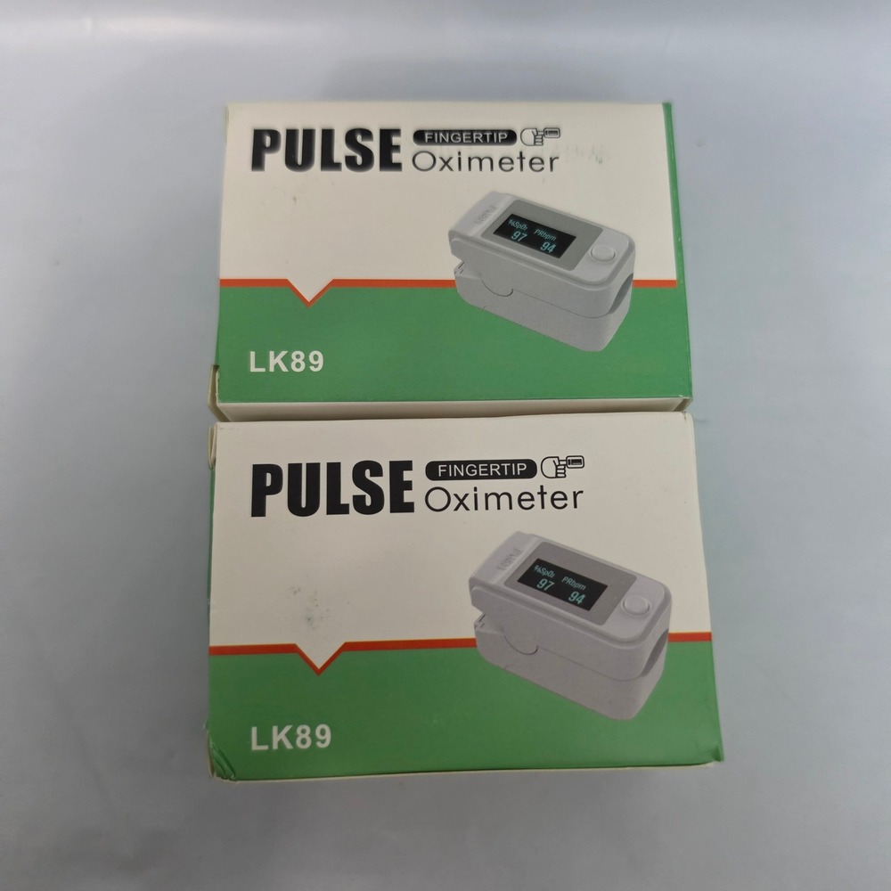 Pulse Fingertip Oximeter White NEW LK89 SpO2 Monitor 2 Pack